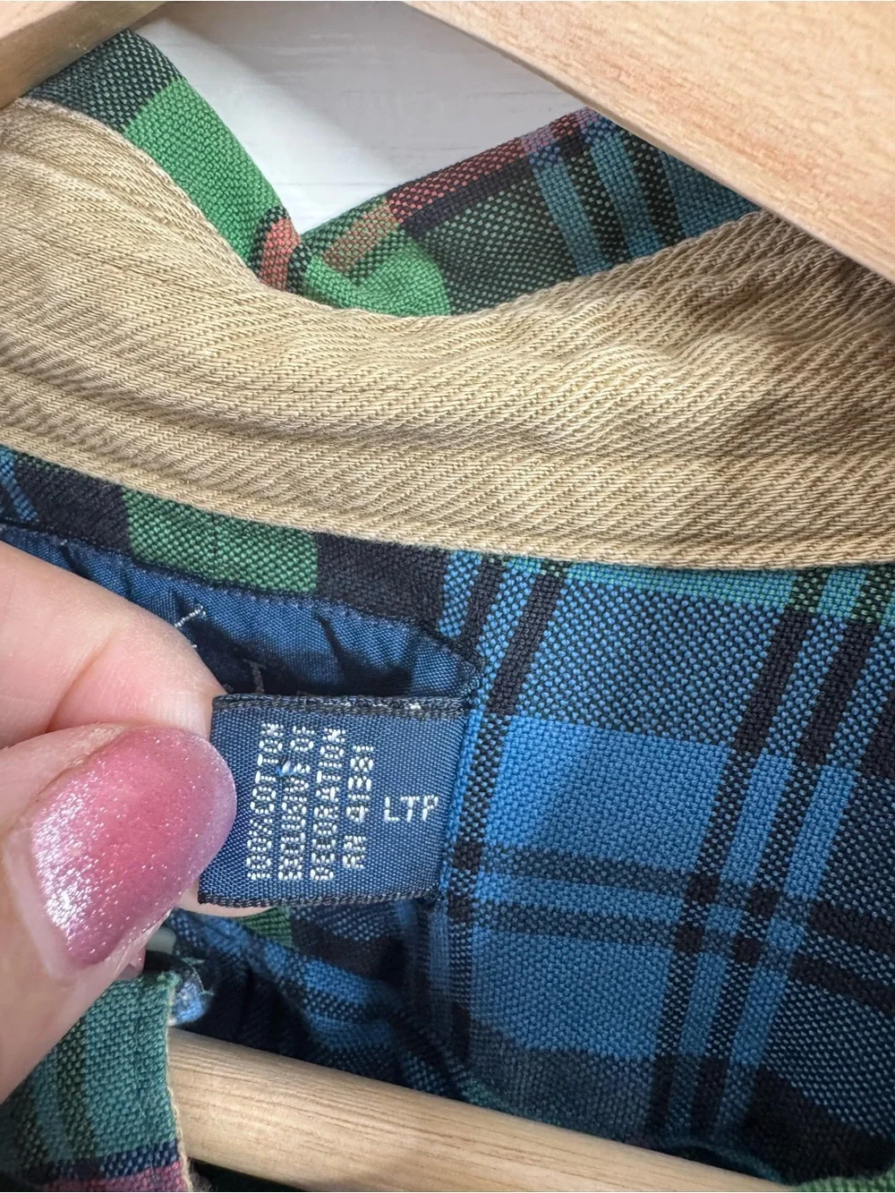 Ralph Lauren Green & Blue Plaid Button-Down Shirt - Picture 5 of 6